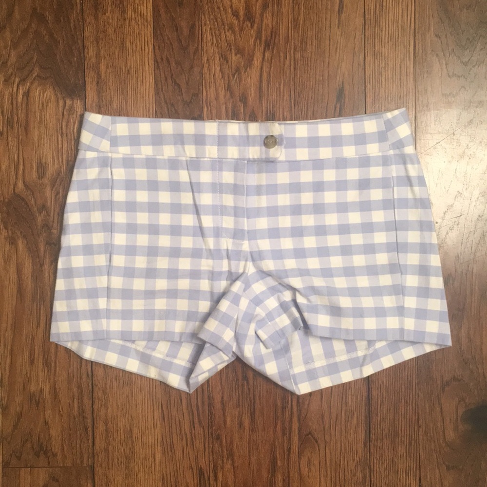 J.Crew Women’s Stretch Blue Gingham Shorts